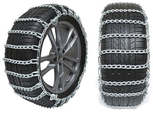 Schneereifenketten for Autos, 2er-Pack Schneeketten for Pickup-Trucks, rutschfeste Sicherheits-Traktionskabelketten, geeignet for Autoreifen mit einer Breite von 145–315 mm(175mm/7in)