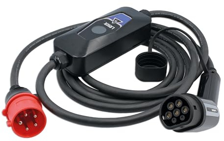 Laser 9109 EV Charging Cable - 32A Three Phase T2 Female-CEE Plug (5 pin) W/Charger IP68