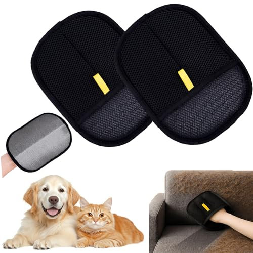 REGAPOG Fellmagnet, 2025 New Fellhandschuhe Fingerlos Katze- Wiederverwendbare Fell Magnet Handschuhe, Katzen Handschuhe Fellpflege Für Glattes und Gesundes Fell Für Kleidung, Sofas (2 PCS)