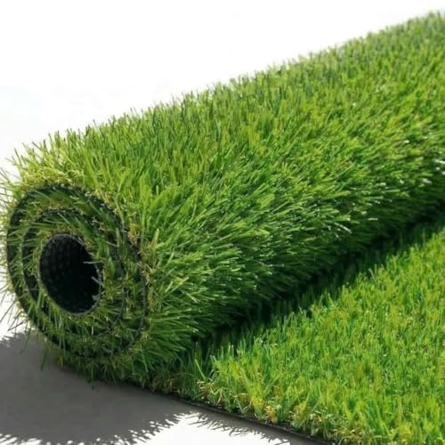 Prato Sintetico 50MM, Erba Artificiale Verde 50 Millimetri Calpestabile per Terrazze, Balconi, Giardini, Aree Gioco e Bordi Piscina (2x10 Metri (20m²))