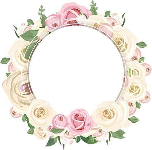 Custom Logo Stickers - Design Your Own Personalized Labels with Text, Image, & Photo - Waterproof, UV Protected, Fade & Heat Cold Resistant - Pack of 100 (Wreath 10, 51mm)