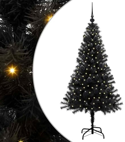 vidaXL Christmas Tree Black 150 cm PVC