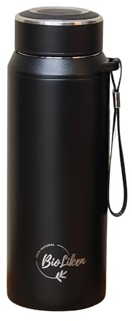 BIOLIKEN Botella de Agua Acero Inoxidable 316L Térmica 750ml - Reutilizable Apta Niños Sin BPA