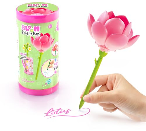 Canal Toys - Bloom Pen – Blumenstift zum Bauen (Assortment) – Glitzer- & Dufttinte – 6 Sammel-Blumen – DIY Schreibset Kinder ab 6 Jahren – Deko für Schreibtisch & Vase – Geschenkidee -BLM001