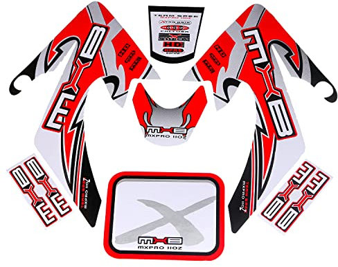 HMParts Pit Bike/Dirt Bike Top Aufkleber Set X - Rot Neu