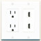 RiteAV – 15 Amp toma de corriente 2 Puerto HDMI tipo Decora placa de pared blanco