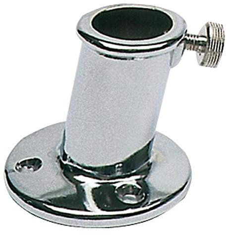 Osculati Flaggenstock-Halter aus Messing verchromt, Durchmesser:25mm