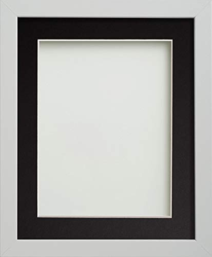 Frame Company Allington White 20x16 inch Frame With Black Mount For Image 16x12 inch *Choice of sizes* Fitted with Real Glass