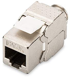DIGITUS Module Keystone Cat-5e Blindé - Connecteur RJ45-100 MHz 1GBase-T - AWG 26-22 - Montage sans Outils