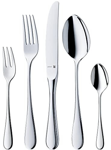 WMF Kent Besteckset 12 Personen, 66 teilig, 60 Teile mit Servierbesteck, Monobloc-Messer, Cromargan Protect poliert, kratzbeständig, spülmaschinenfest