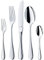 WMF Kent Besteckset 12 Personen, 66 teilig, 60 Teile mit Servierbesteck, Monobloc-Messer, Cromargan Protect poliert, kratzbeständig, spülmaschinenfest