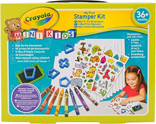 Crayola - Mon 1er Kit de tampons ancien - Loisir créatif - Mini Kids - à partir de 2 ans - Jeu de dessin et coloriage