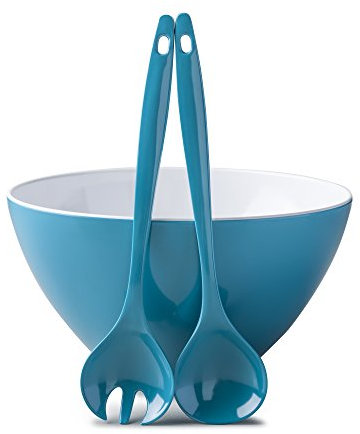 Zeal G217ASET - Juego de ensaladera y servidor, color azul