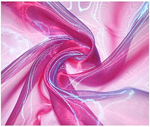 Premium Crystal Organza Voile Fancy Dress Costume Decorations Fabric 150cm Wide/Sold by The Metre (TT-06 Nebula)