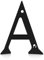 XFORT Matt Black Front Door Letter A, House Number Suitable for All Door Types including Wooden, uPVC, and Composite.