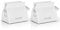 2pcs-Rolling Tube Toothpaste Squeezer Toothpaste Seat Holder Stand for Bathroom Accessories （White）