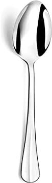 Amefa Baguette Set mit 12 Kaffeelöffeln, Edelstahl 18/0, 144 mm lang, 18/0_430, Schwarz