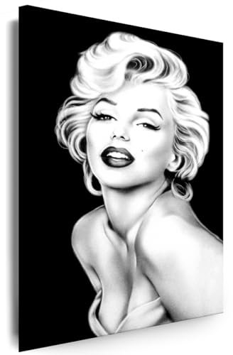 Myartstyle - Bilder Marilyn Monroe 70 x 50 cm Leinwandbilder Xxl - 1 Teilige Wandbilder Hollywood Legenden Film Kunstdrucke w-S-2020-049