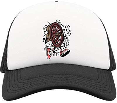 Cartoon Style Casino Roulette Las Vegas Trucker Baseball Cap One Size