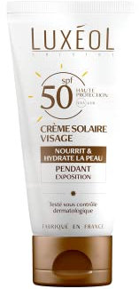LUXÉOL - Crème Solaire Visage - SPF 50 - Protège, Nourrit & Hydrate La Peau - Haute Protection - Fabriqué En France - 150ml