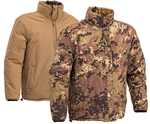 DEFCON 5 Giacca Reversibile VEGETATO Tan con Sacchetto di Compressione D5-20091 (VEGETATO/Tan, L)