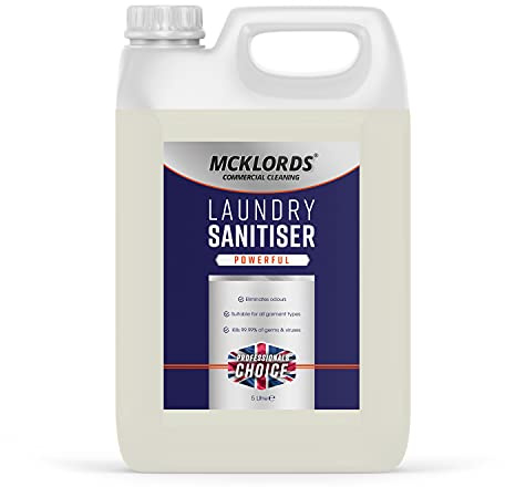 McKLords - Antibacterial Laundry Sanitiser - Kills 99.9% of Germs & Bacteria - Eco-Friendly Powerful Formula for Fabrics - 5 Litre
