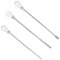 Spatola per unghie leggera, 3 pezzi, in acciaio inox anti-deformazione, per miscelare smalto per unghie per decorazioni (rosa)