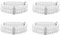 4 pezzi Vintage Faux Pearl Bracciale 3 file di perle Stretch Bracciale multistrato Perla Elastico Braccialetto per gioielli da sposa anni '20 Flapper Costume