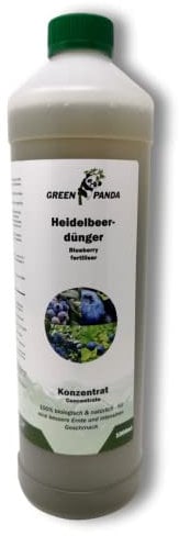 GreenPanda Heidelbeer Dünger - 1000ml Blaubeeren Dünger konzentriert - Heidelbeeren Dünger - Dünger Heidelbeeren - verbesserte Ernte & intensiverer Geschmack (1 Liter)