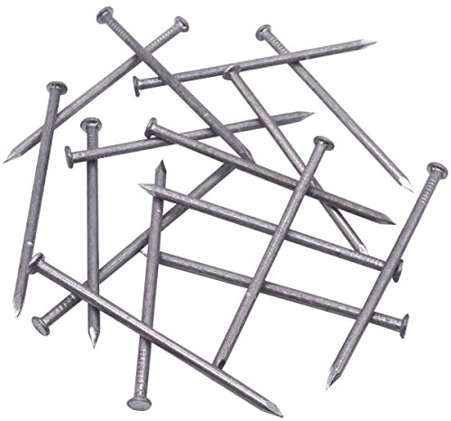 SKIR'CO Chiodi da costruzione in acciaio da 3,0 x 70 mm, testa rotonda piatta, multiuso per legno, 40 pezzi
