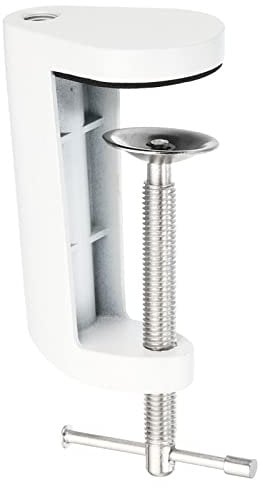 PATIKIL 0.35/M10 Filettatura Foro Scrivania Tavolo Montaggio Morsetto, Universale Regolabile C Forma Scrivania Morsetto per Microfono Braccio Scrivania Lampade Stand, Bianco