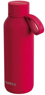 QUOKKA BOTELLA TERMO ACERO INOXIDABLE SOLID CON COLGADOR CHERRY RED 510 ML
