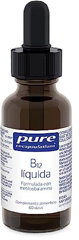 PURE ENCAPSULATIONS B12 Liquida, Contribuye al Sistema Nervioso, Función Psicológica| Ayuda a Disminuir el Cansancio y la Fatiga, 30 ml