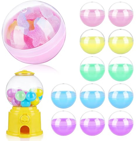 Milisten 50 Stück Füllbare Kapseln 50mm Acrylkugeln für DIY Automaten | 50 Stück Set, 50mm Größe, Für Automatenfüllungen, DIY Bastelprojekte, Transparente Aufbewahrungskapseln