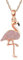 URONE Flamingo Geschenke für Frauen Mädchen 925 Sterling Silber Hypoanaphylaxie Flamingo Anhänger Halskette Rose Gold plattiert Flamingo Schmuck für Frauen Frau Flamingo Liebhaber