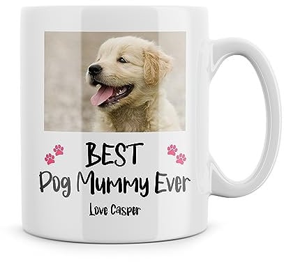 Rib ticklerz - Personalised Photo Custom Mug Gifts from The Dog Best Dog Mummy Ever Dog Mum Present Dog Mum Mother's Day Birthday Gift Christmas Coffee Mug - MG547