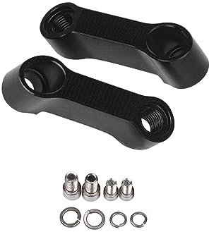 Seite Rückspiegel Motorrad Rückspiegel Verlängerung Riser Verlängern Adapter Für KAWASAKI Z250 Z300 Z650 Z900 Z900RS Z800 Z1000 Z750 ER-6N ER-6F Lenkerendenspiegel Motorrad (Color : Schwarz)