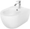 Rea Bidet suspendu Olivier White Bidet Mural en Céramique pour Salle de Bains 39 x 37 x 30 cm (Blanc)