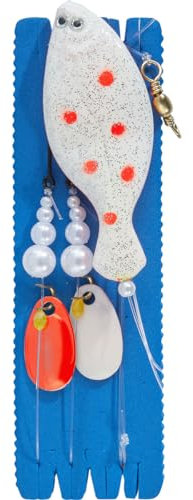Balzer Inliner Plattfisch-Blinker System 80g Louminous-Weiss-Orange