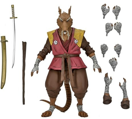 NECA Mestro Splinter Action Figure Ultimate Ronin 18Cm Age 2+