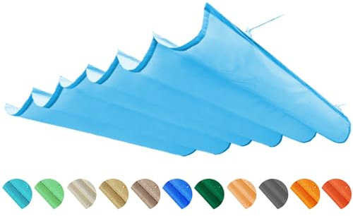 LXBAMKEA Vela Parasole A Onda Retrattile, Esterno Impermeabile Tenda Da Sole A Filo Scorrevole, Anti-UV Protezione Solare Copertura Ricambio Per Pergola Tettoia Portico Terrazza Giardino