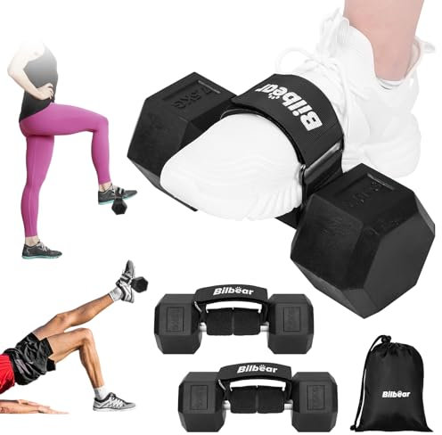 Tibialis Trainer Lot de 2 entraîneurs pour musculation des jambes, haltères réglables, embouts de pied pour levés de hanches, haltères, sangles de cheville pour exercices de levage de jambes (noir)