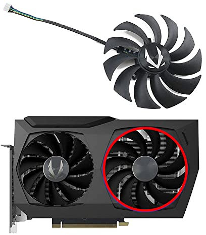 Dotodo 88 mm 100 mm GA92S2U CF9015H12S Graphics Card Fan for ZOTAC GeForce RTX 3070 RTX 3070 Ti Graphics Card Cooled (Graphics Card Fan-B)