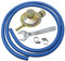 Crisalide®- Kit Tubo REGOLATORE Professionale 4 pz (Gas, Gpl) Cucina, Barbecue, Stufa: 1 Tubo+1 Regolatore+2 Fascette+1Chiave: Omologato 7140 IMQ Pressione 28/30 Bar, Made in Italy (Variabile)