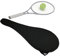 Generische Tennisschläger-Tasche, Oxford-Stoff, Badmintonschläger-Tasche, Tennis-Umhängetasche, leichte Badminton-Hülle mit Griff und Reißverschluss für Sportzubehör, Schwarz, 70 x 30 cm