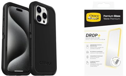 OtterBox Defender XT Apple iPhone 15 Pro - black with Premium Tempered Glass Protector