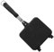 Cabilock Sándwich Antiadherente Pan De Queso Sándwich De Pan Sandwichera Máquina De Desayuno Plancha Aire Jafle Parrilla Plegable Tostadora De Sándwich Pan De Molde Black Aluminio