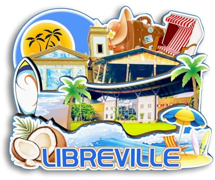 Quwsne Kühlschrankmagnet Libreville Gabun, Kühlschrankmagnet, Stadt, Reise, Souvenirs, Touristengeschenke, 3D, klassische Sehenswürdigkeiten, handgefertigt, Handwerk, Heimdekoration -3085
