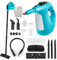 COSTWAY 1500W Pulitore a Vapore Portatile, Macchina a Vapore con Serbatoio d'Acqua da 400 ml Blocco per Bambini e Kit di Accessori da 14 Pezzi, 33x13x24,5 cm (Blu)