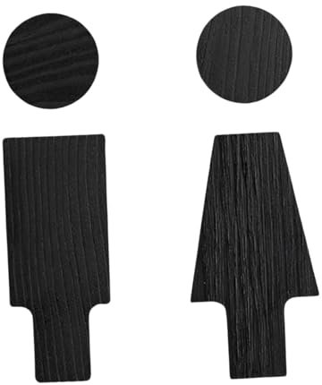 XLWLLNJ Panneaux de Toilettes pour Hommes et Femmes, Panneaux de Salle de Bains en Bois, Plaque Pratique et élégante, Panneaux de Direction des Toilettes pour